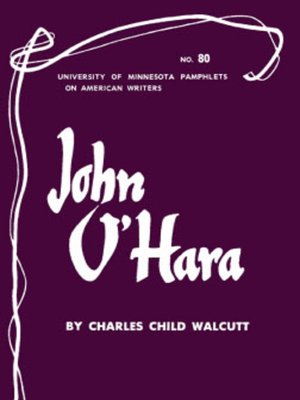 cover image of John O'Hara--American Writers 80